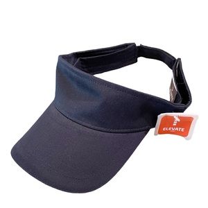 2/$20 Unisex Adjustable Velcro Cotton Twill Visor Navy / White Trim NWT